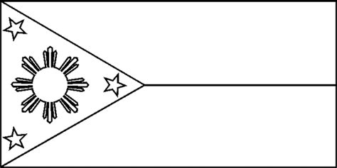 philippine flag black and white